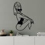 Wallity Cool Woman Escultura de Pared Negra